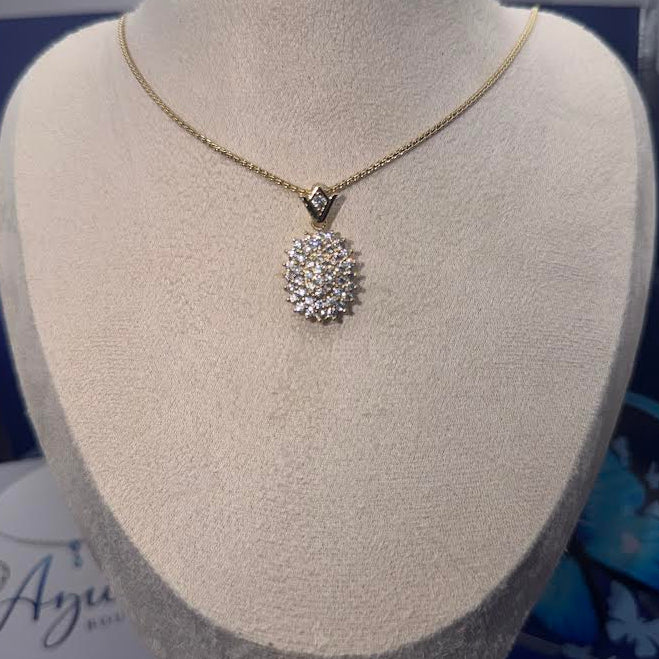 GOLD ICED PINEAPPLE PENDANT NECKLACE