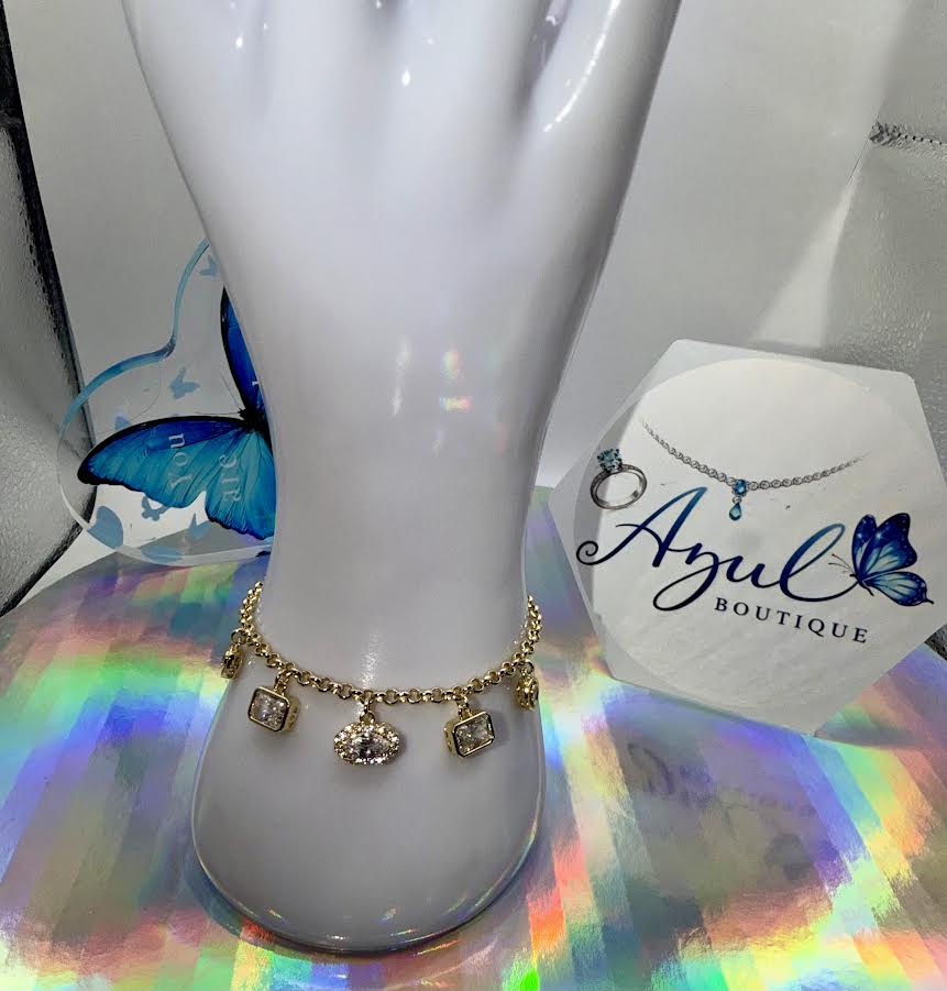Gold crystal multi shapes set