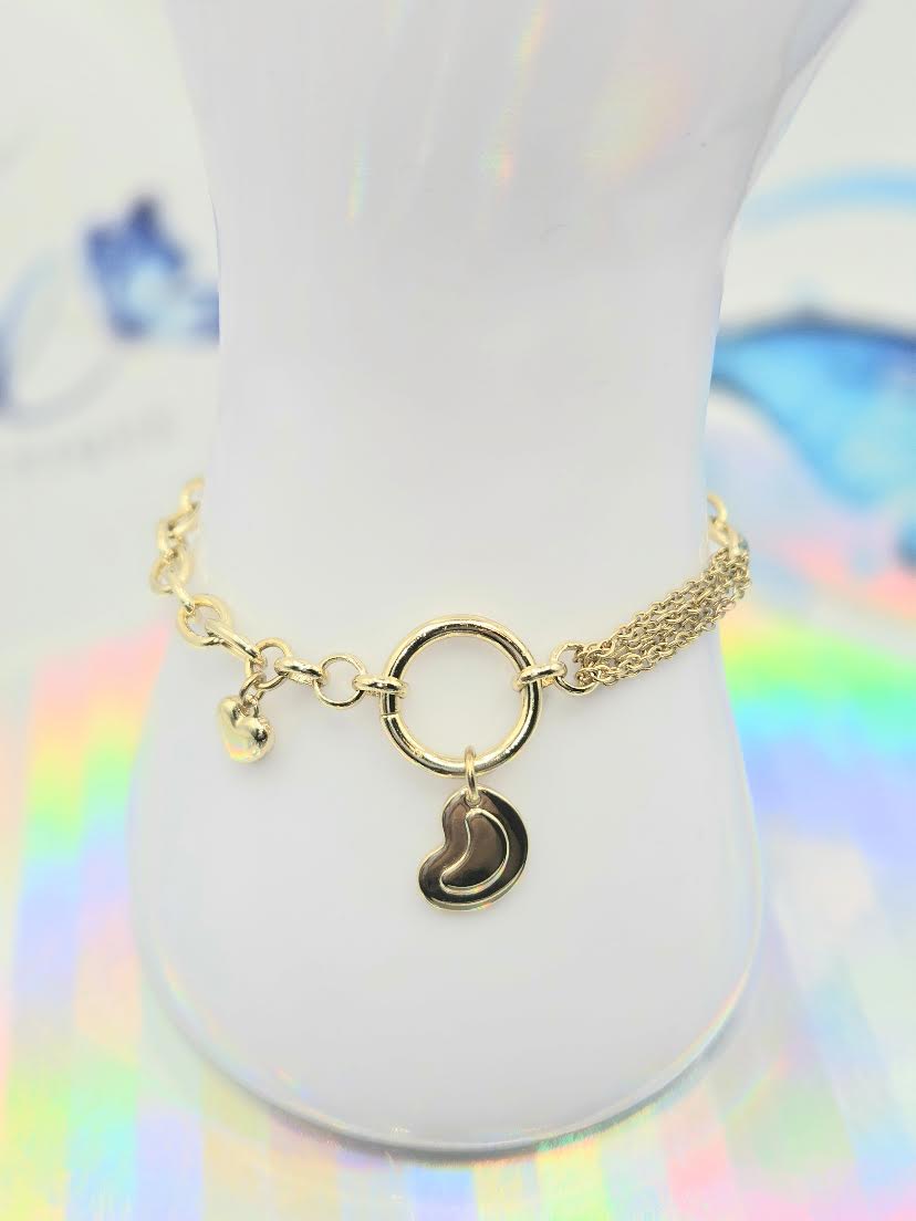 Dangling Hearts Bracelet