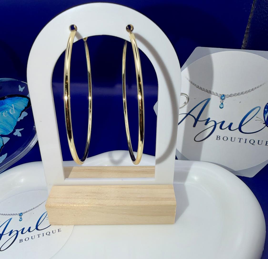 Extra big gold plated hoops