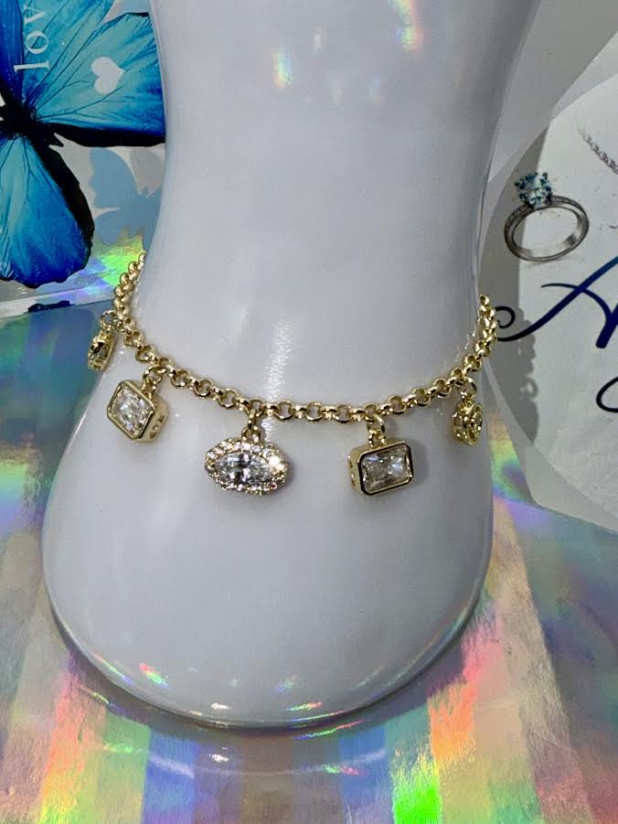 Gold crystal multi shapes set