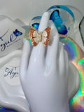 Two-tones Butterfly Ring