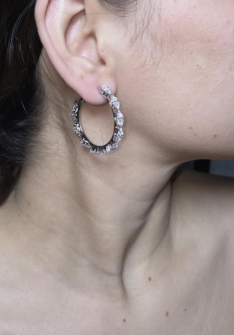 Pyramid Hoops Earrings