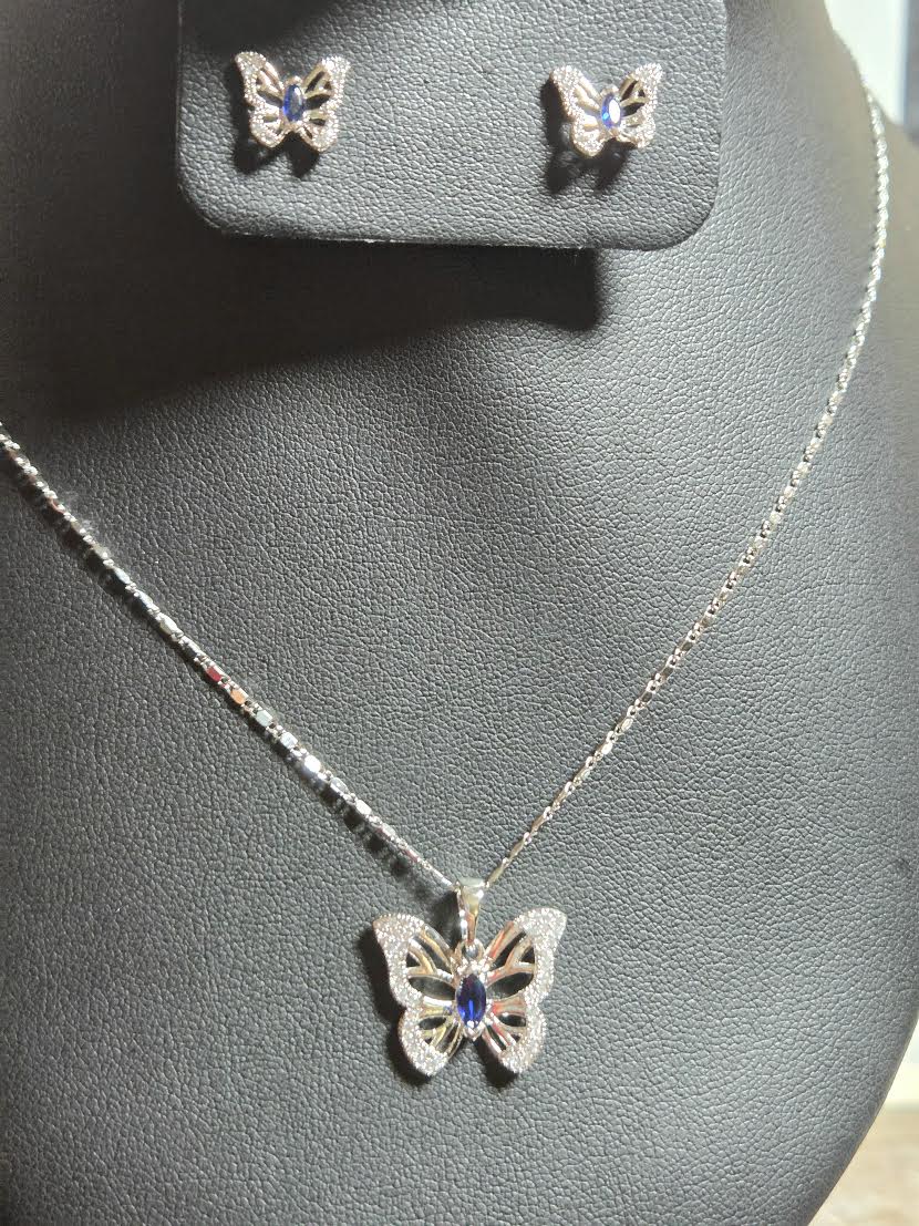 Butterfly silver set