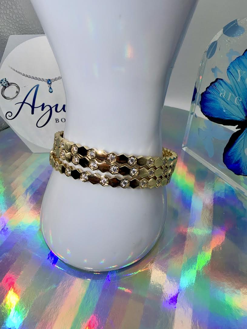 3-layered Honeycomb pattern bracelet
