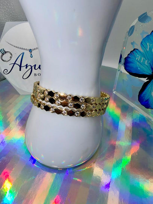 3-layered Honeycomb pattern bracelet