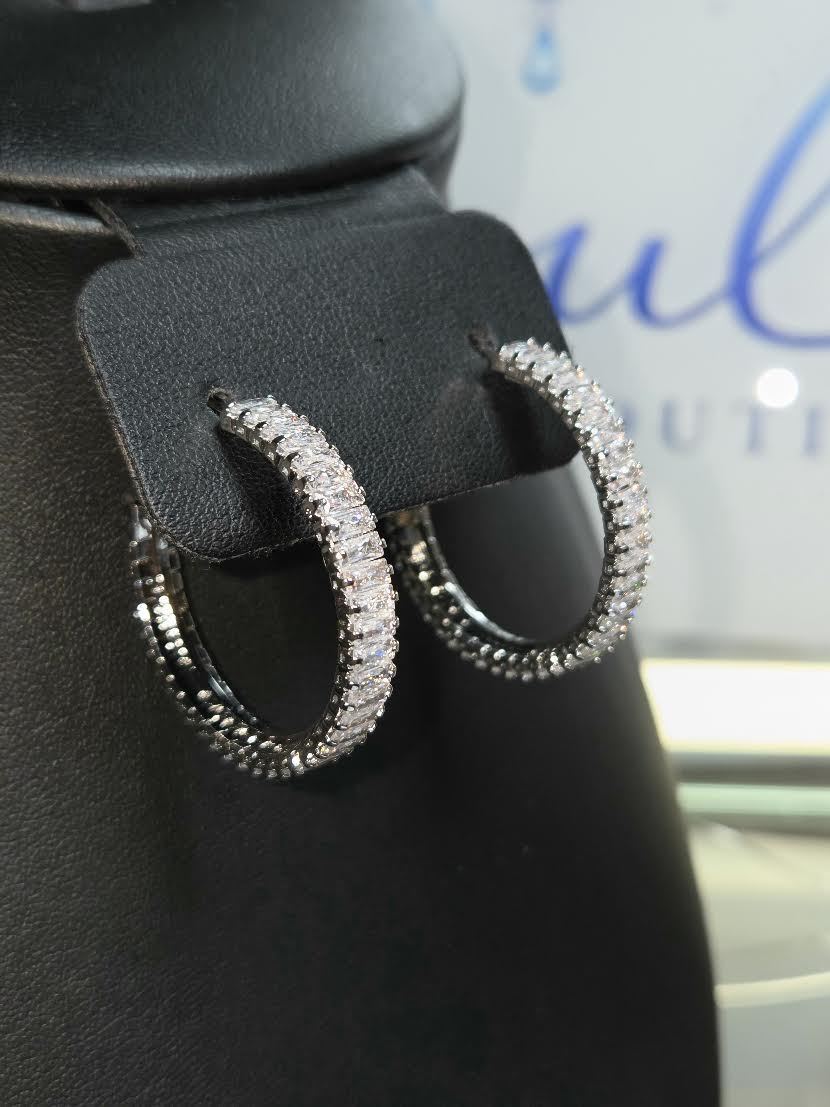 Baguette Hoops Earrings