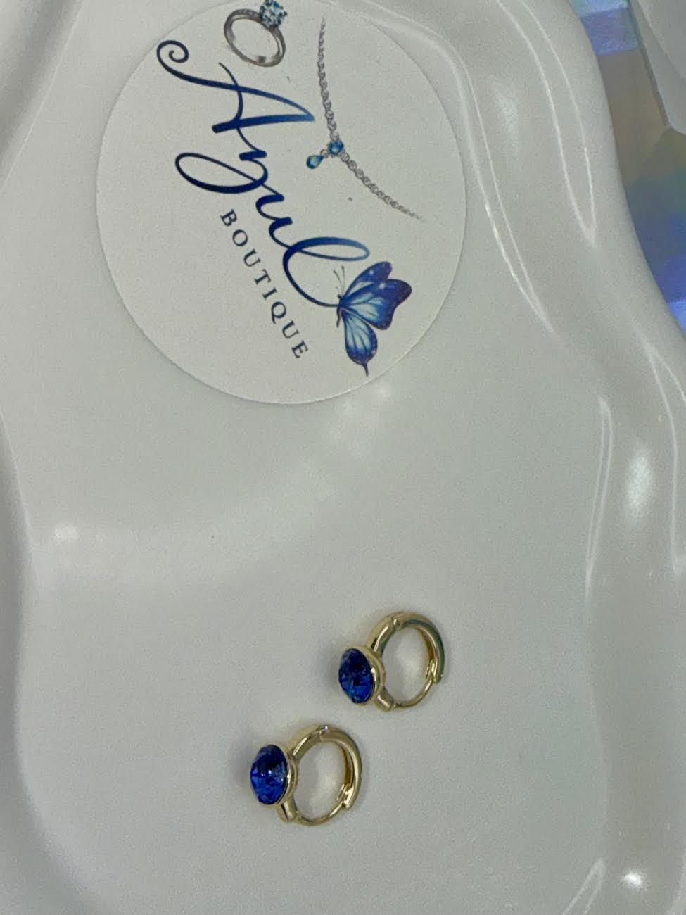 Blue little hoops