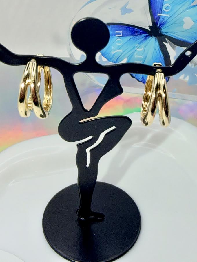 Double mini hoops earrings