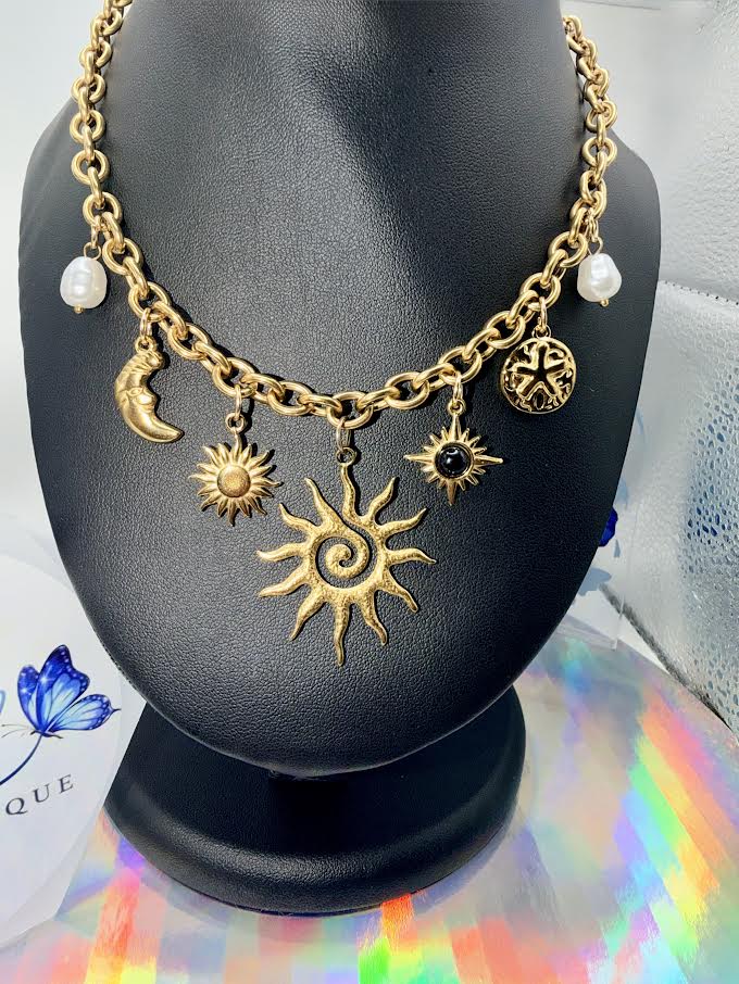 Multi charms necklace