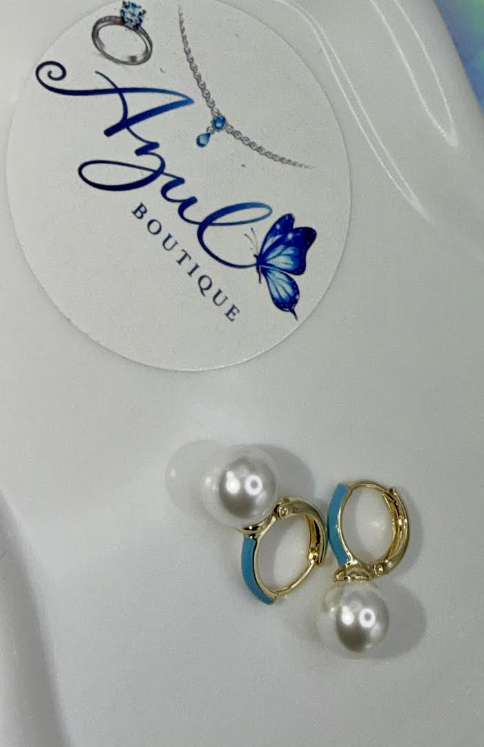 Pearl Turquoise Earrings