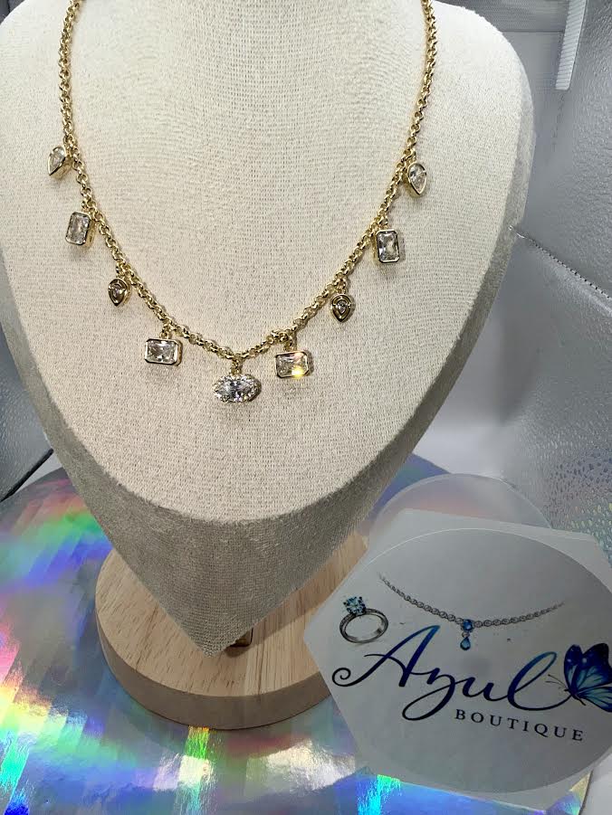 Gold crystal multi shapes set