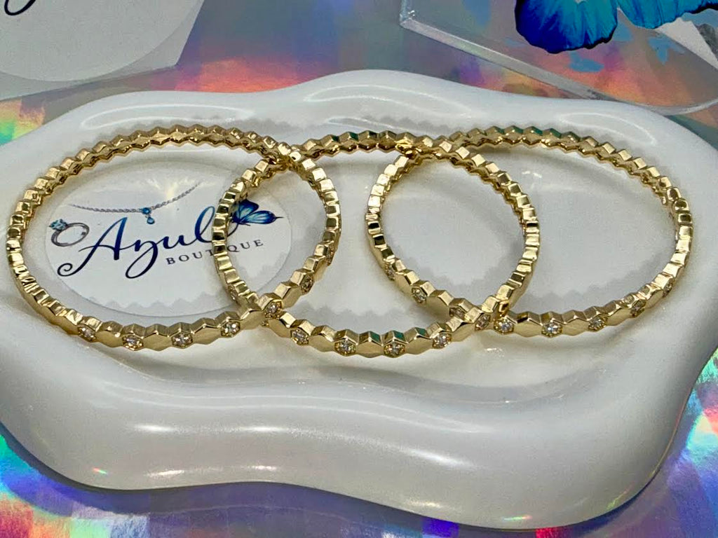 3-layered Honeycomb pattern bracelet