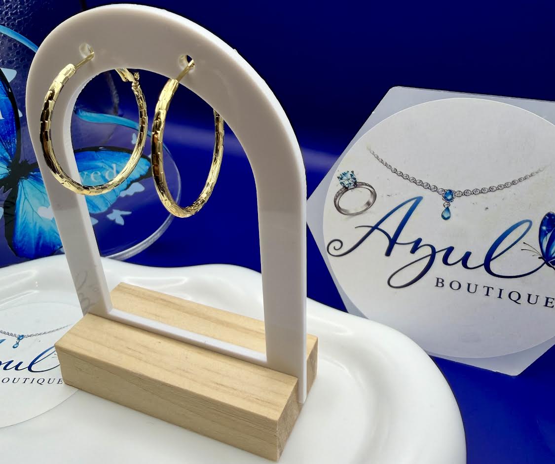 Medium gold plated hoops