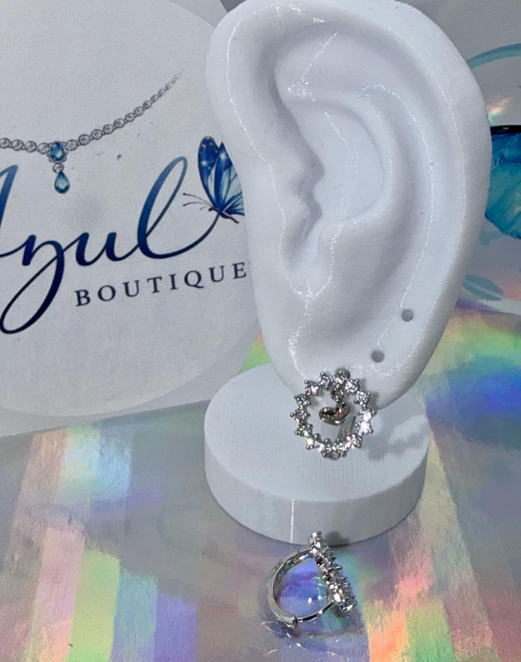 White gold laminate circular set