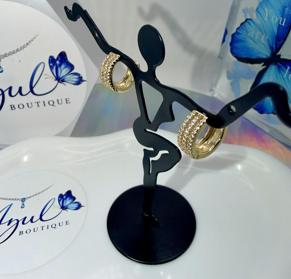 Brilliant mini hoop earrings