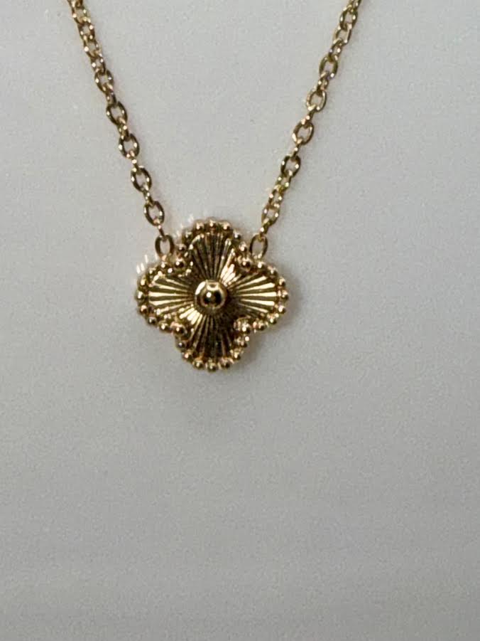 Stainless steel gold clover set