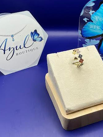 Rainbow Clover Ring