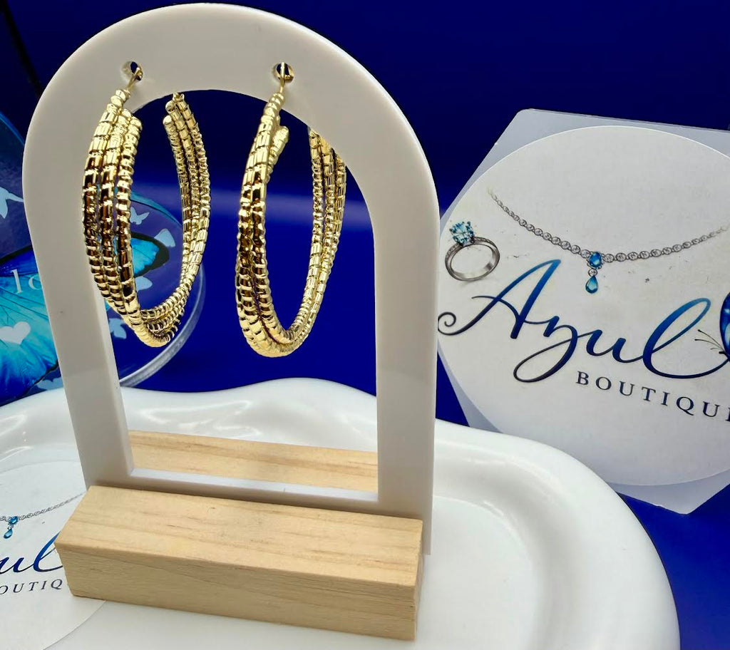 Large gold plated hoops