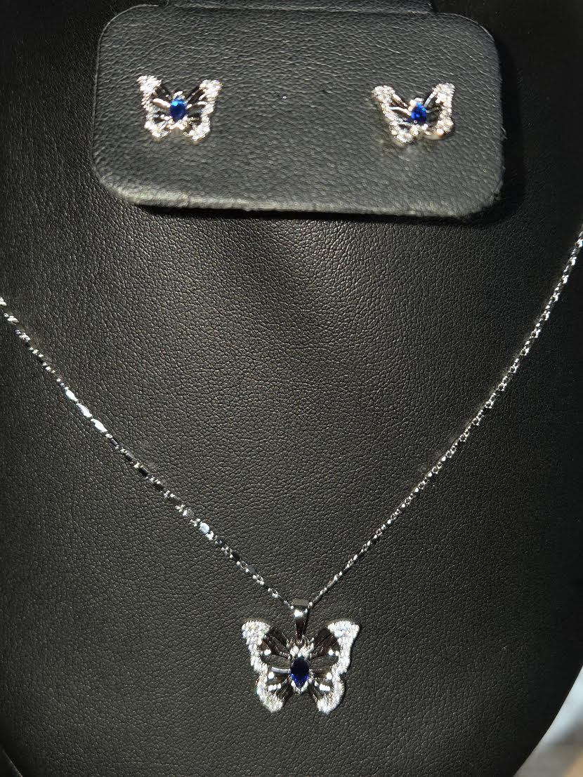 Butterfly silver set