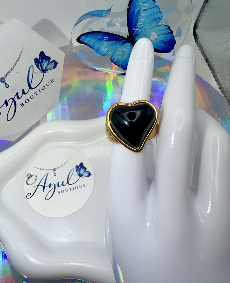 Black stone Heart