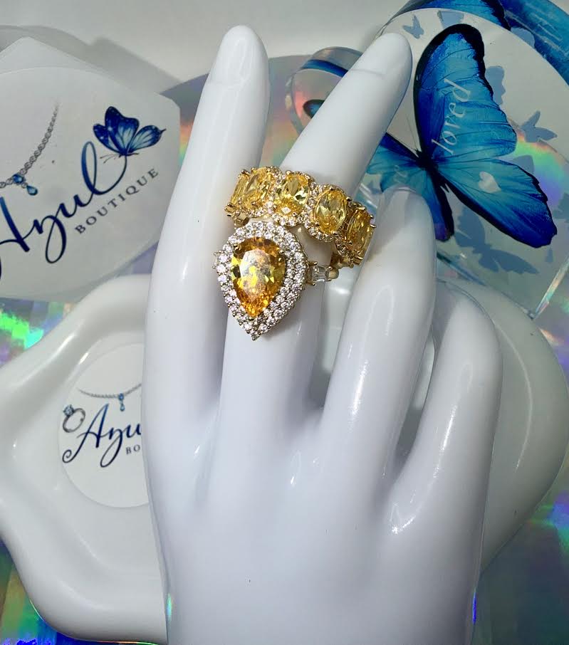 Yellow Princess Ring set