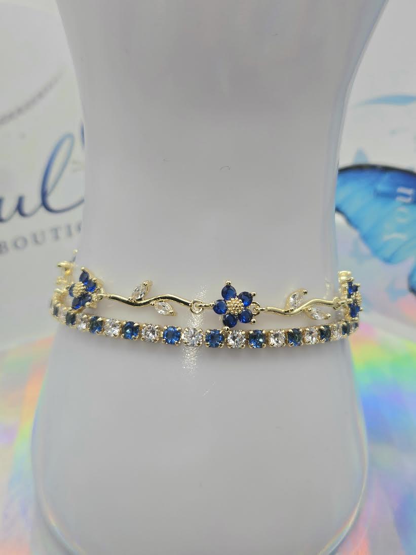 Blue - Flowers Bracelets