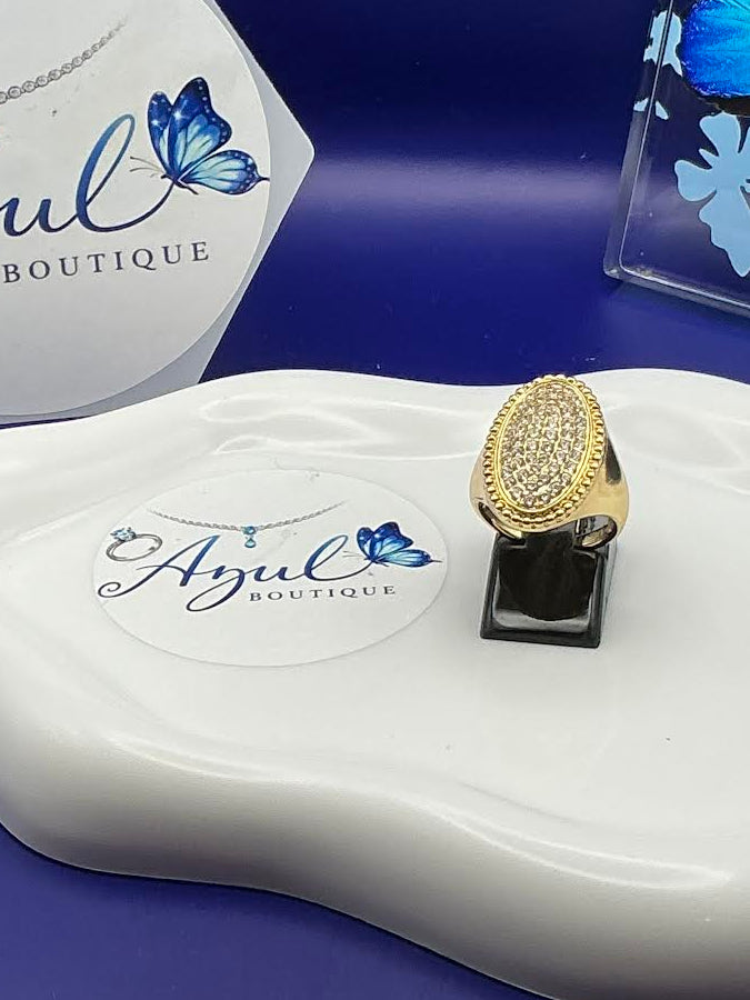 Oval Iced Ring