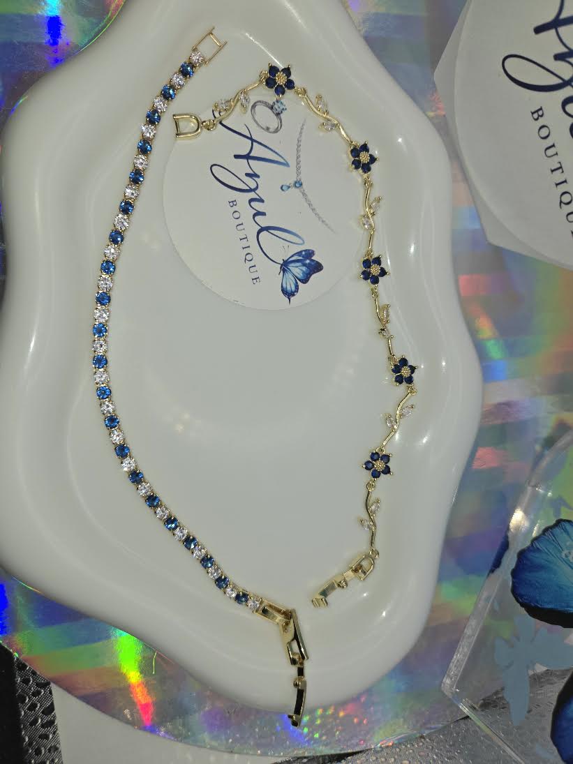 Blue - Flowers Bracelets