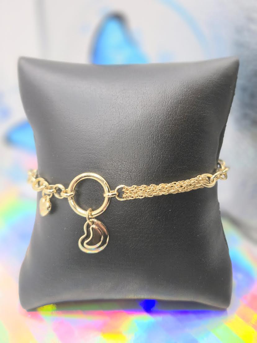 Dangling Hearts Bracelet