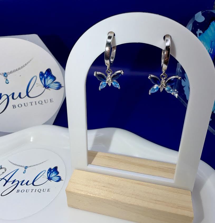 Blue butterfly silver