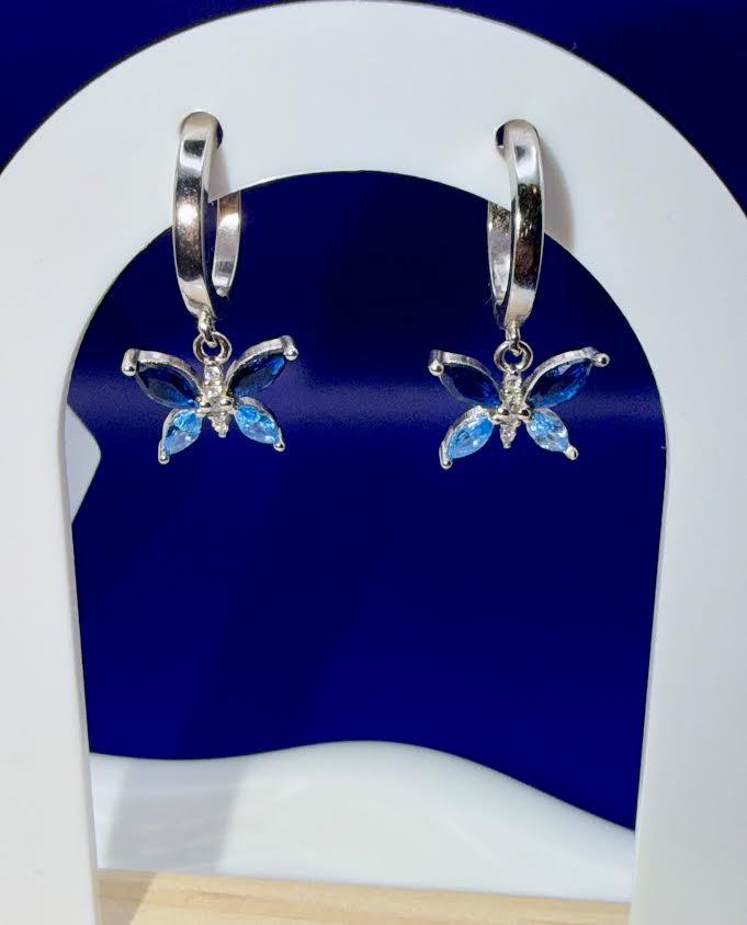 Blue butterfly silver