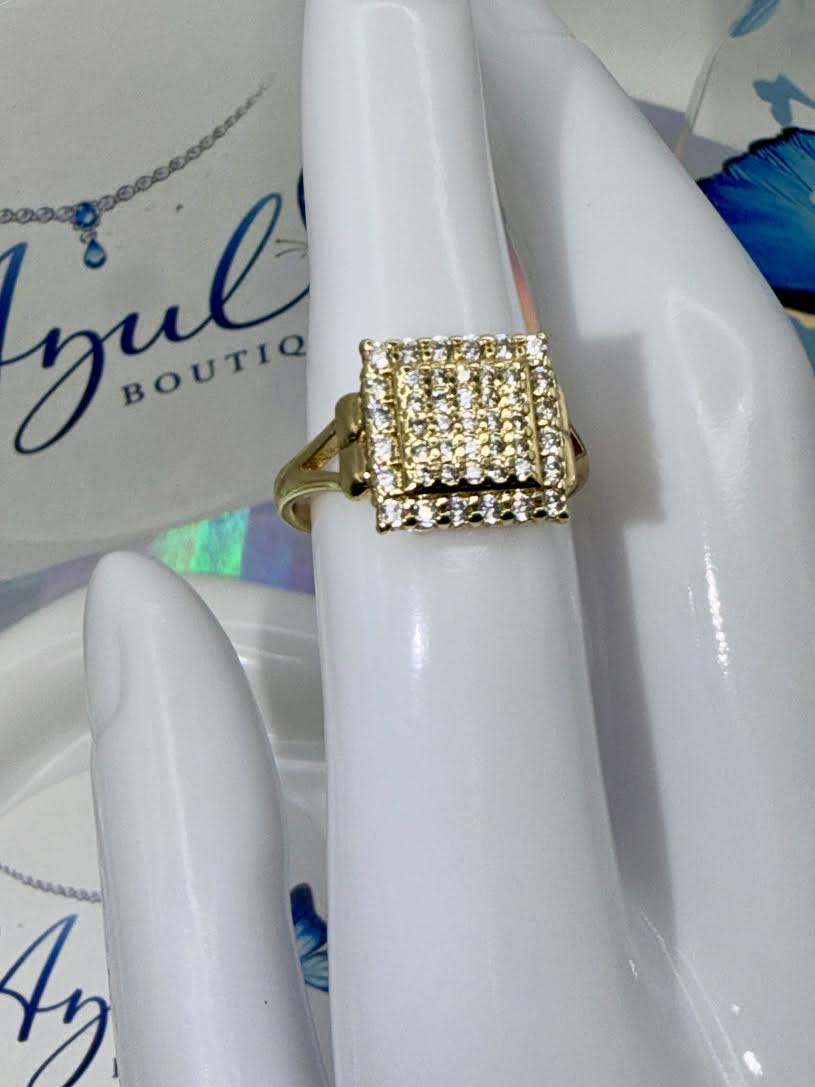 Square Sparkling Ring