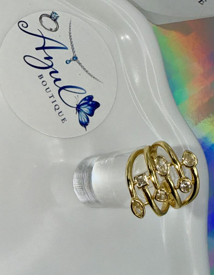 Asymmetrical 6-stone Ring