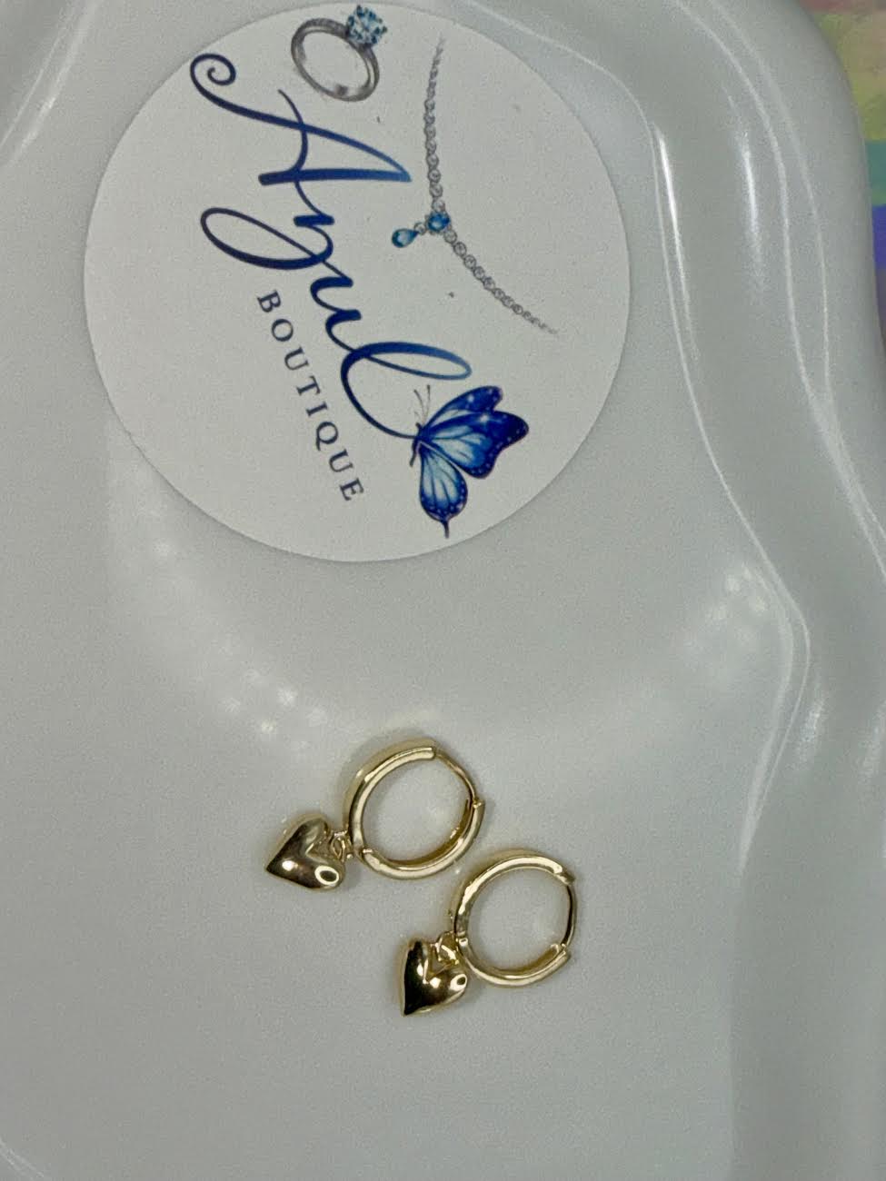 Heart hoops gold plated