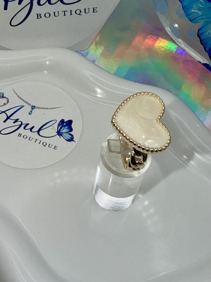 Marble Heart Ring