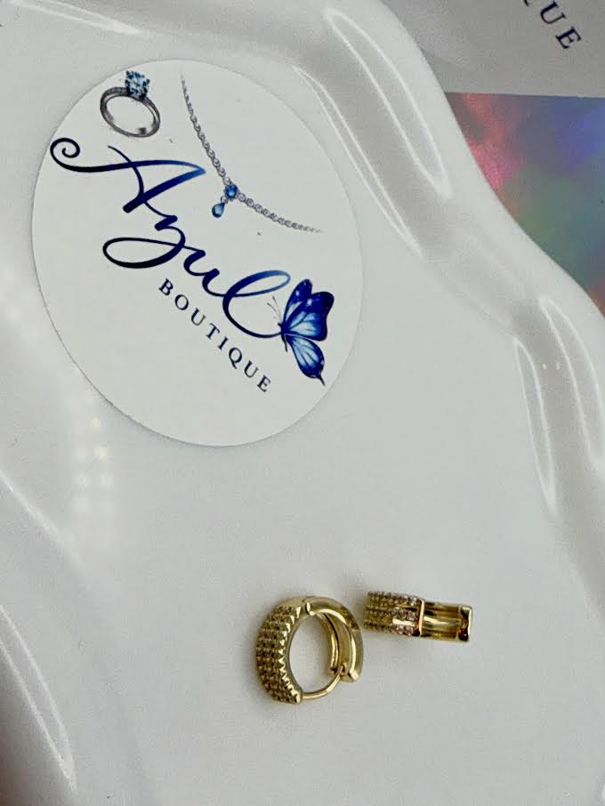 Brilliant mini hoop earrings