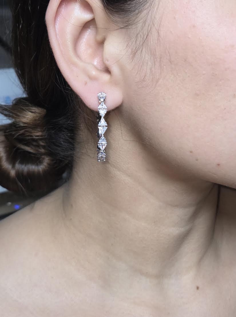 Pyramid Hoops Earrings