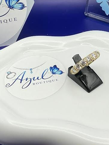 Clear crystal gem ring
