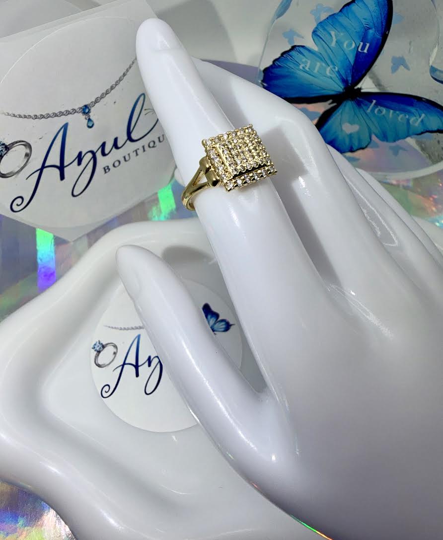 Square Sparkling Ring