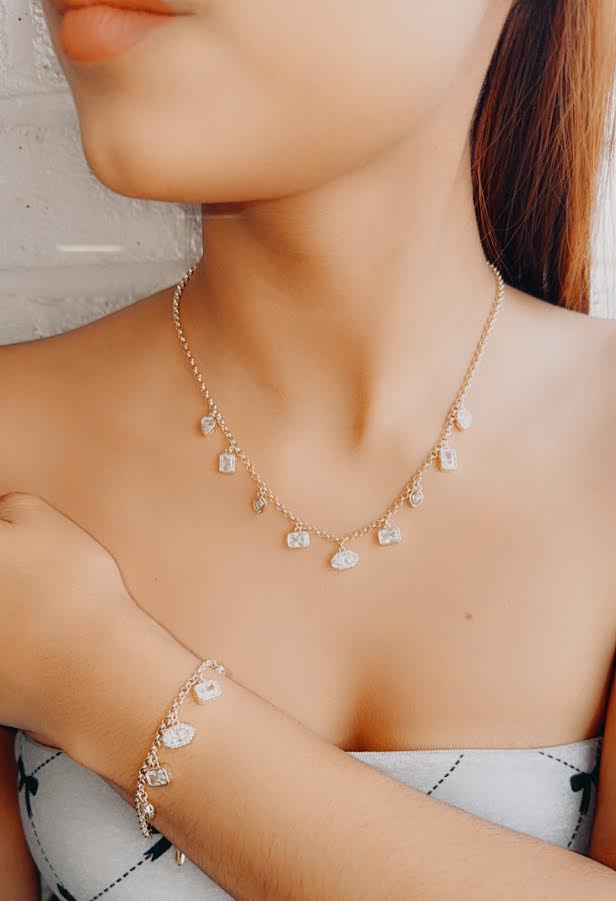 Gold crystal multi shapes set