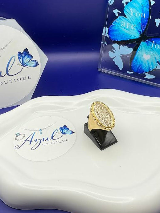 Oval Iced Ring