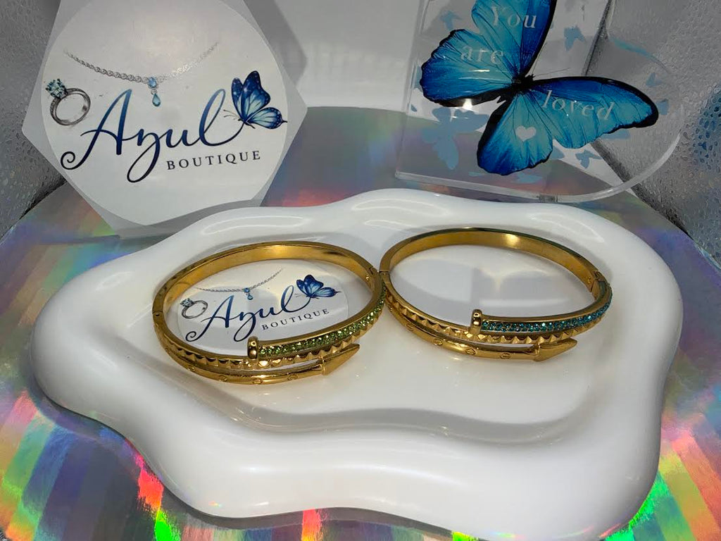 Colorful Nail Bangle Bracelet