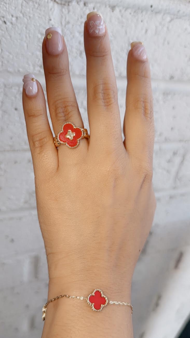 Red Gold Imitation Cartier Ring And Bracelet