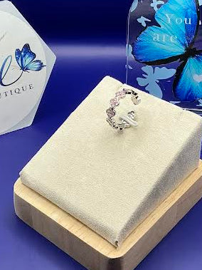 Light Pink Clover Ring