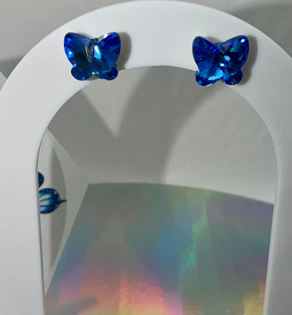 Deep Blue Sea Butterfly studs earrings