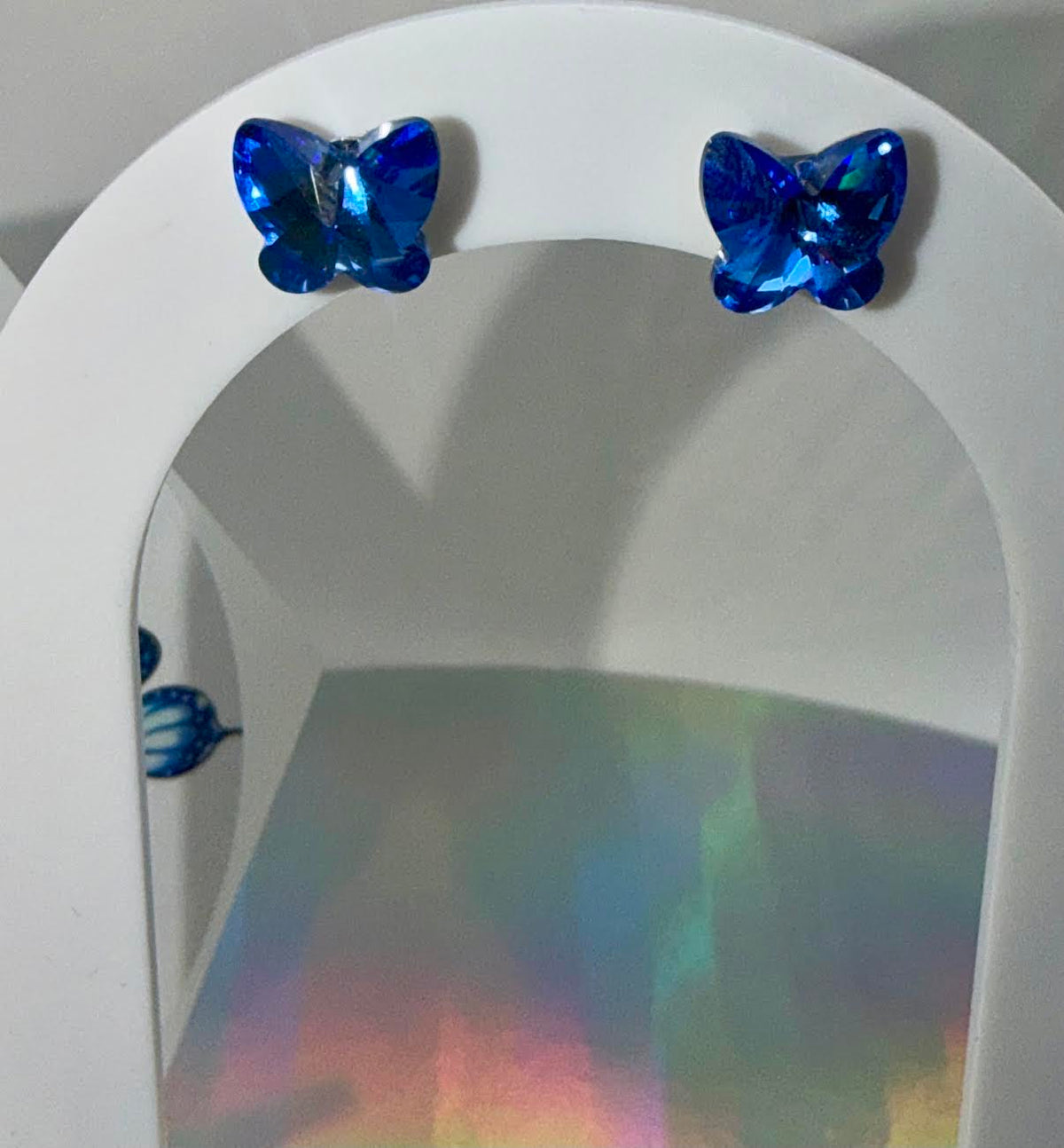 Deep Blue Sea Butterfly studs earrings