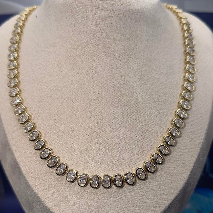 Stone gold iced chain