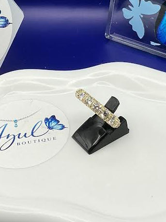 Clear crystal gem ring