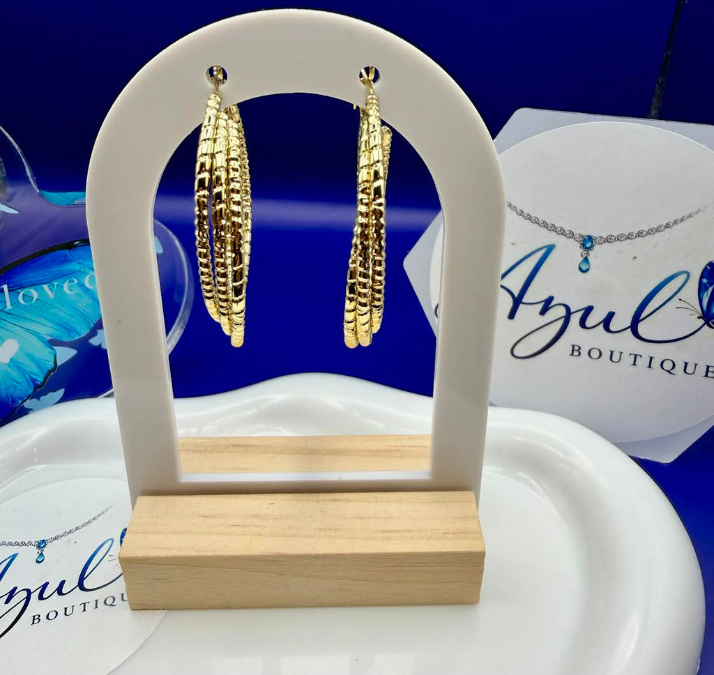 Large gold plated hoops
